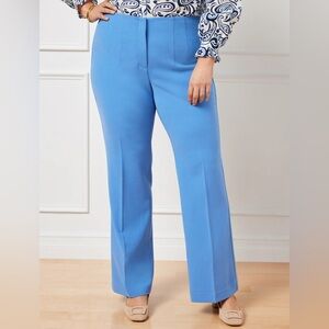 J. Crew Wide-Leg Crepe Pants in Bright Blue